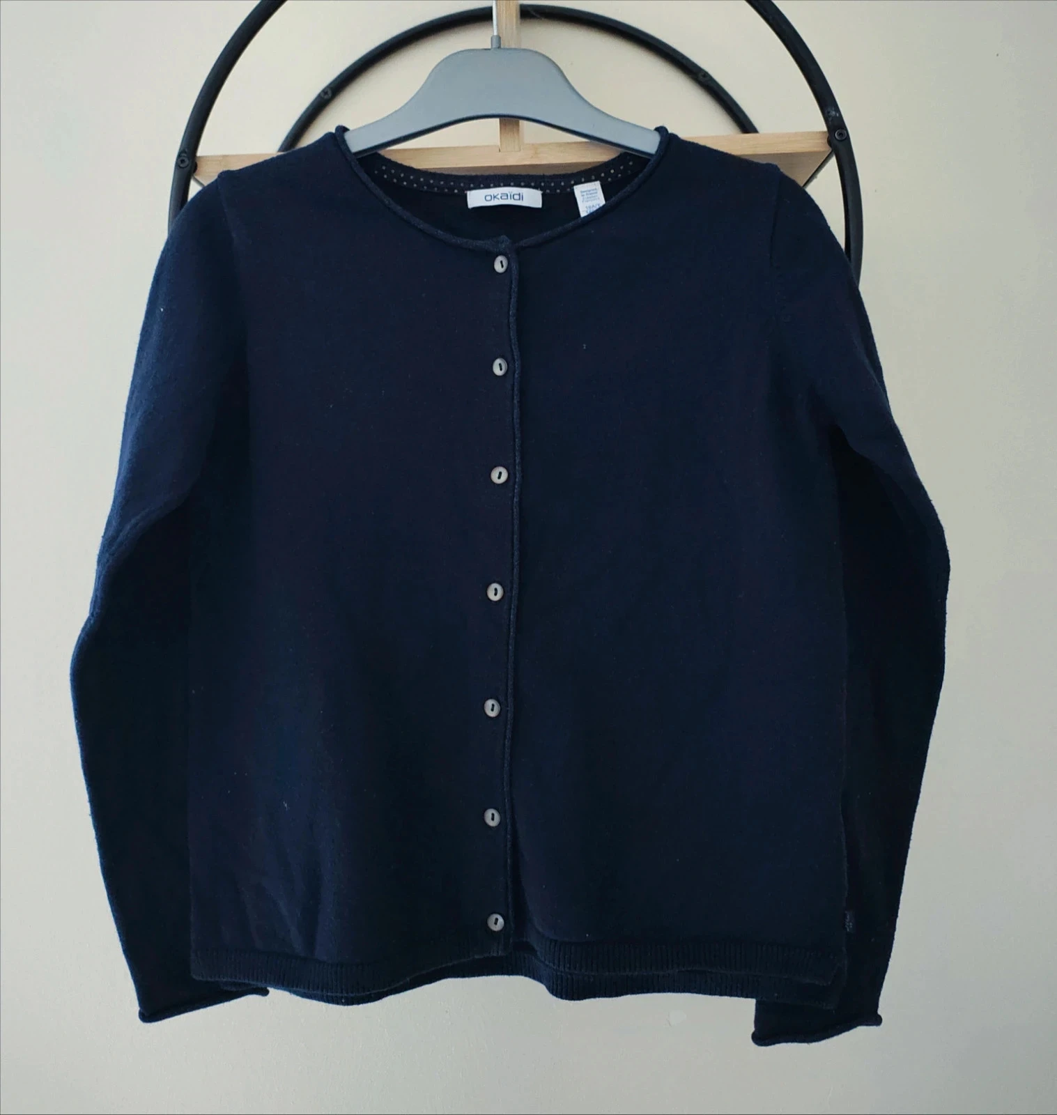 10 ans gilet bleu Okaïdi
